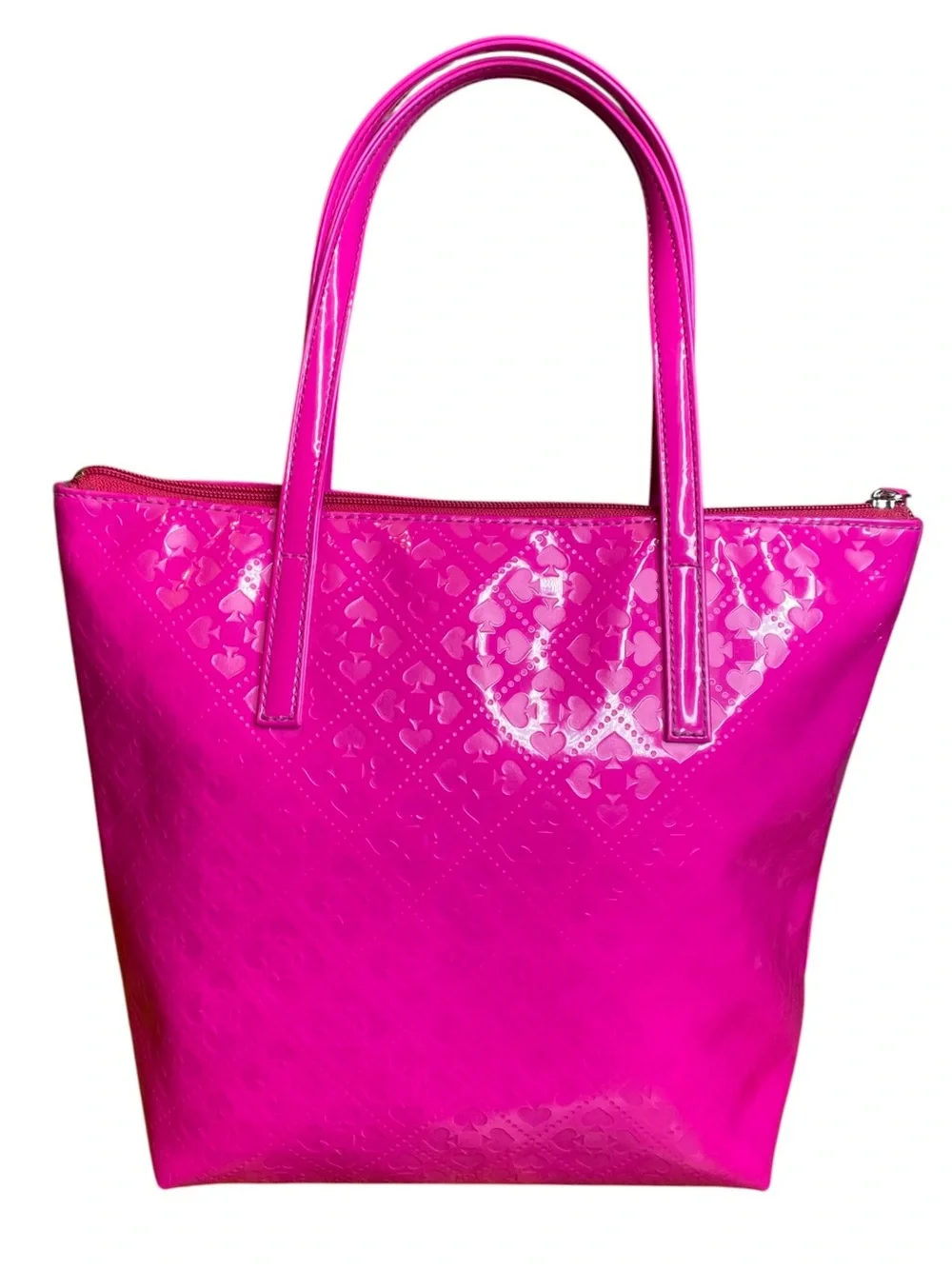 Kate Spade Pink Embossed Patent Leather Tote Shoulder bag
